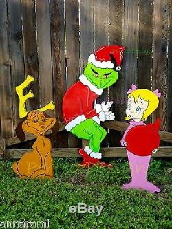 ON SALE! GRINCH Stealing CHRISTMAS Lights MAX & CINDY Lou Yard Decoration
