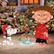 Outdoor Lighted Pre Lit Charlie Brown Snoopy Christmas Tree Yard Display Decor