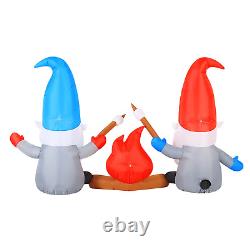 Occasions 6' INFLATABLE CAMPFIRE GNOMES with INNER, 3.5 Ft Tall, Multicolored