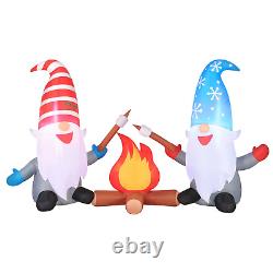 Occasions 6' INFLATABLE CAMPFIRE GNOMES with INNER, 3.5 Ft Tall, Multicolored