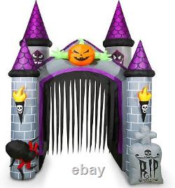 Outdoor Inflatable Halloween Decor Lighted 12 Ft Tall Huge Haunted House Archway