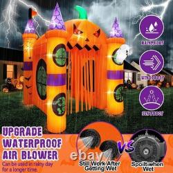 Outdoor Inflatable Halloween Decorations, Lighted 12 Ft Tall Huge Haunted House Outdoor Inflatable Halloween Decorations, Lighted 12 Ft Tall Huge Haunted House