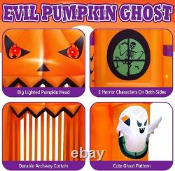 Outdoor Inflatable Halloween Decorations, Lighted 12 Ft Tall Huge Haunted House Outdoor Inflatable Halloween Decorations, Lighted 12 Ft Tall Huge Haunted House