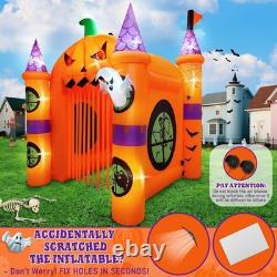 Outdoor Inflatable Halloween Decorations, Lighted 12 Ft Tall Huge Haunted House Outdoor Inflatable Halloween Decorations, Lighted 12 Ft Tall Huge Haunted House