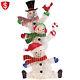 Outdoor Lighted Snowman Christmas Yard Decorations Holiday 3 Mesh Snowmen 60