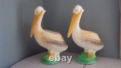 PAIR Vintage UNION PRODUCTS Large PELICAN Indoor Outdoor Planters BLOW MOLDS 23