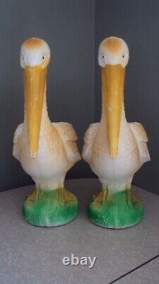 PAIR Vintage UNION PRODUCTS Large PELICAN Indoor Outdoor Planters BLOW MOLDS 23