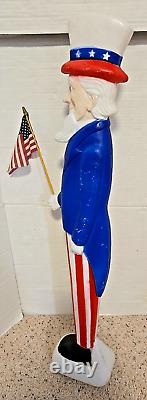 Pair 2 Vintage 1996 United Product Plastic Blow Mold Patriot Uncle Sam Figures