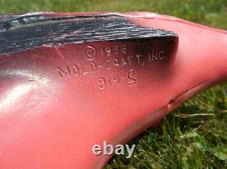 Pair Of Original Vintage 1958 Mold-Craft Inc. Pink Flamingos Blow Mold Lawn MCM