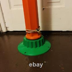 Pair Vintage Empire 48 Lighted Christmas Blow Mold Lamp Post Lanterns Works