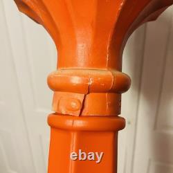 Pair Vintage Empire 48 Lighted Christmas Blow Mold Lamp Post Lanterns Works