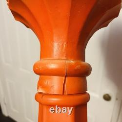 Pair Vintage Empire 48 Lighted Christmas Blow Mold Lamp Post Lanterns Works