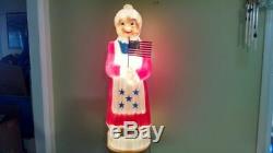 Patriotic Mrs. Claus/Betsy Ross Union Product Lighted Blow Mold Christmas in July