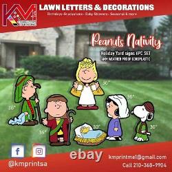 Peanuts Charlie Brown Nativity Lawn Decor set (High Resolution) Weather Proof