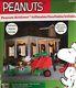 Peanuts Inflatable Christmas Snoopy In Plane Animated Red Baron 12 Woodstock