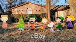 Peanuts and Charlie Brown Christmas Tree Yard Art