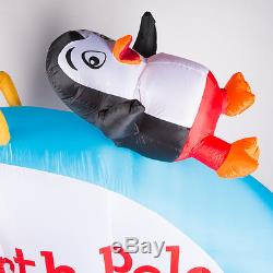 Penguins 6' North Pole Beach Slide Lighted Christmas Airblown Inflatable Outdoor