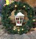 Pole Mount Wreaths White Gp Blow Mold Lanterns City Street Christmas Decorations