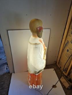 Poloron Girl Christmas Caroler/Choir Singer Blow Mold. Vintage