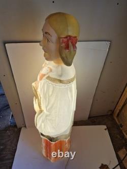 Poloron Girl Christmas Caroler/Choir Singer Blow Mold. Vintage