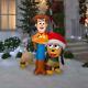Pre-order 6 Ft Toy Story Woody And Slinky Airblown Lighted Yard Inflatable