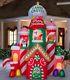 Pre-order 10.5 Ft Santa's Candy Castle Airblown Inflatable Swirling Lights