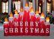 Pre-order 9 Ft Candles W Merry Christmas Sign Airblown Lighted Yard Inflatable