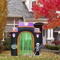 ProductWorks 8-Foot Spooky Town Haunted House Archway Yard Art Décor Inflatab