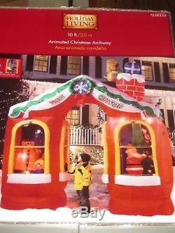 RARE 2007 GEMMY 10' Christmas Animated Lighted Archway Inflatable Airblown-NEW