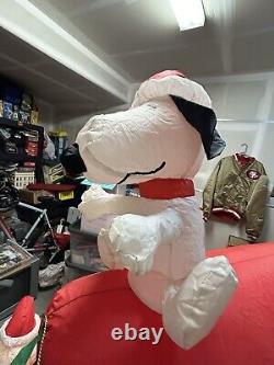 RARE 2010 Snoopy Inflatable Sno Machine Over 7Ft SEE INFO PIC