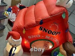 RARE 2010 Snoopy Inflatable Sno Machine Over 7Ft SEE INFO PIC