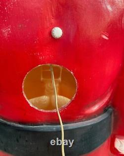 RARE 5ft Santa Claus General Foam Plastic Blow Mold Light Up Yard Decoration RARE 5ft Santa Claus General Foam Plastic Blow Mold Light Up Yard Decoration