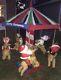 Rare 7' Ft. Animated Christmas Carousel Withreindeer Huge Life Size Yard/outdoor