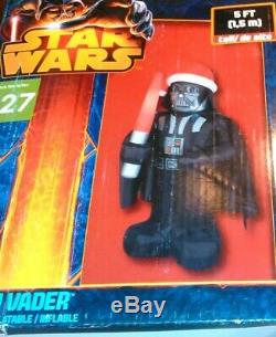 RARE COMBO-Gemmy 5' Yoda, Chewbacca & Darth Vader Star Wars Inflatable Airblown