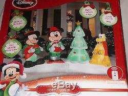RARE Christmas Disney Mickey Minnie Pluto Inflatable Airblown Lightshow withREMOTE