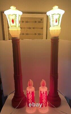 RARE Empire flame Blow Mold 39 Lamp Post Street Light 1969 14 Candles 1970