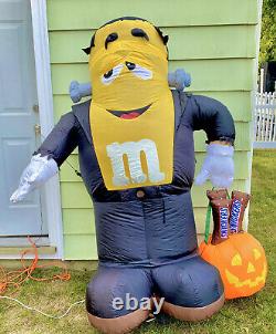 RARE Gemmy Halloween 6Ft Lighted M&M Frankenstein Snickers Airblown Inflatable