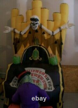 RARE Gemmy Halloween Airblown ZOMBIE ORGAN PLAYER Inflatable Animated