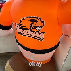 RARE Gemmy OSU Oregon State Beavers Benny 8ft Airblown Inflatable Football Prop