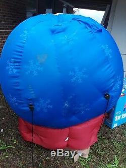 RARE Gemmy PEANUTS SNOOPY Christmas Inflatable Snow Globe WORKS withBOX