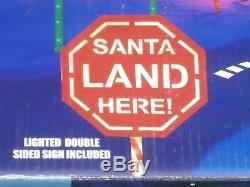 RARE NEW 45' Long Christmas Santa Stop Here Runway landing Zone 16 Lights RARE