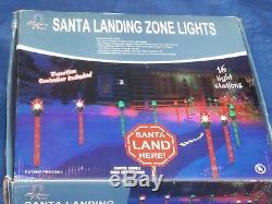 RARE NEW 45' Long Christmas Santa Stop Here Runway landing Zone 16 Lights RARE
