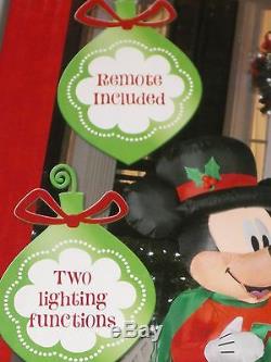 RARE New Gemmy Disney Mickey Minnie Pluto Inflatable Airblown Lightshow withREMOTE
