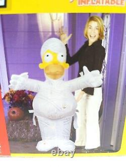RARE- Simpsons Homer Mummy Blow-up/Lights Up 4 Ft Tall Vintage 2005 By Gemmy