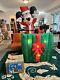 Rare Vintage 6' Christmas Mickey And Minnie Present Animated Airblown Inflatable