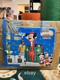 RARE Vintage 6' Christmas Mickey and Minnie Present Animated AirBlown Inflatable