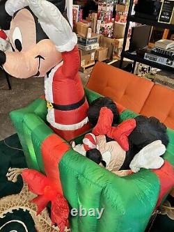 RARE Vintage 6' Christmas Mickey and Minnie Present Animated AirBlown Inflatable