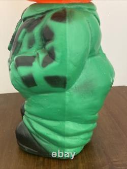 RARE Vintage Mr. Blinky Farmer Jack O Lantern Blow Mold Halloween With Hat