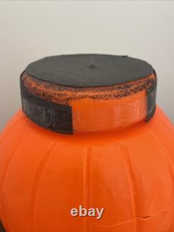 RARE Vintage Mr. Blinky Farmer Jack O Lantern Blow Mold Halloween With Hat