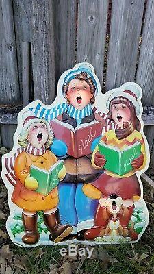 RARE Vintage Noma Decor Lites Christmas Caroler Plastic Celluloid BlowMold Light